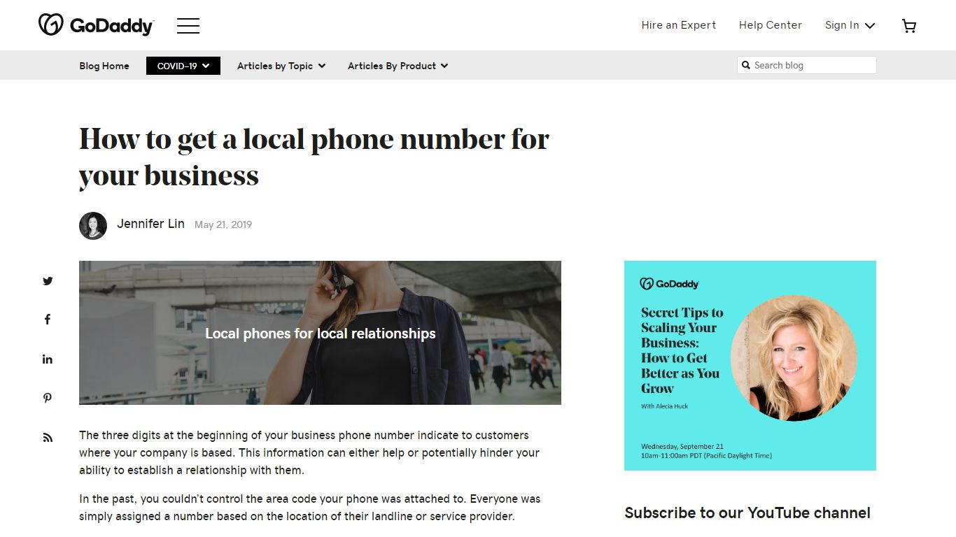 How to get a local phone number for your business